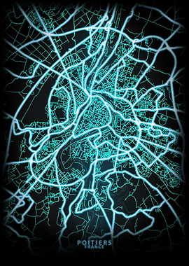 Poitiers France City Map