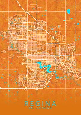 Regina SK Canada City Map