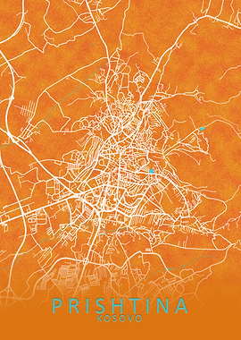 Prishtina Kosovo City Map