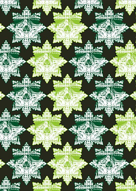 pattern skull ornament