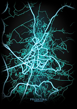Prishtina Kosovo City Map