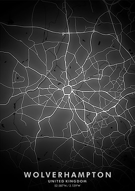 Wolverhampton Map Posters