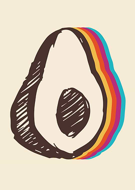 Cute Avocado Rainbow 10