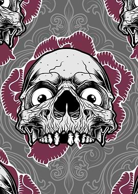 pattern skull ornament