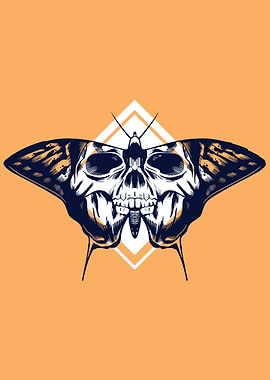 Butterfly and Skull