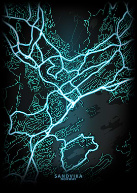 Sandvika Norway City Map