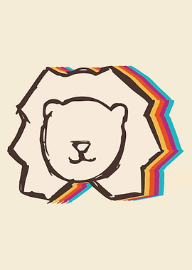 Cute Lion Rainbow 1