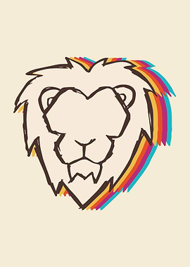 Cute Lion Rainbow 8