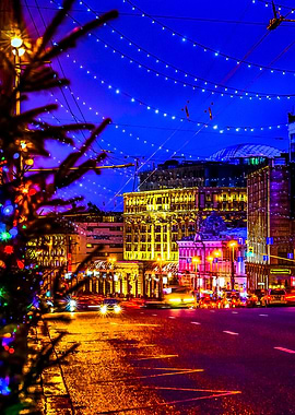 Tverskaya Street At Night