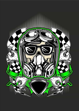 skull helmet racing
