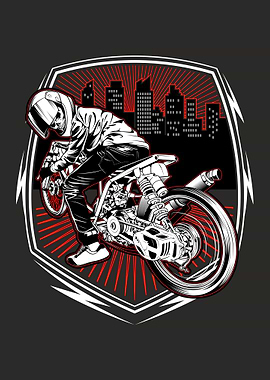 skull motorcycle racing