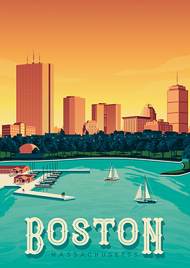 Boston Travel Poster