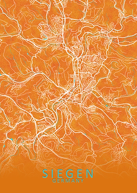 Siegen Germany City Map