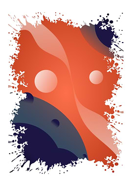 Orange minimalist splash