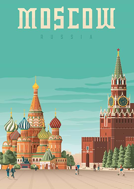 Moscow Travel Poster