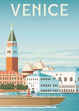 Venice Travel Poster