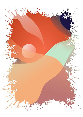 Orange flat minimalist