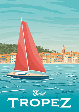 Saint Tropez Travel Poster