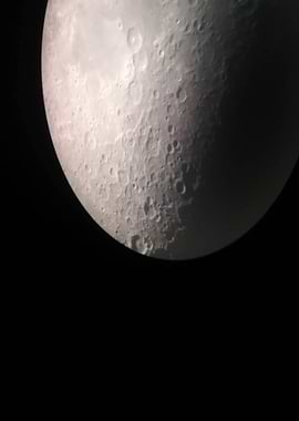 Moon through telescope
