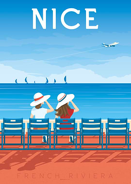 Nice France Travel Poster