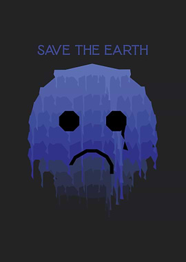 Blue earth illustration