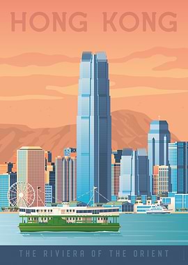 Hong Kong Travel Poster