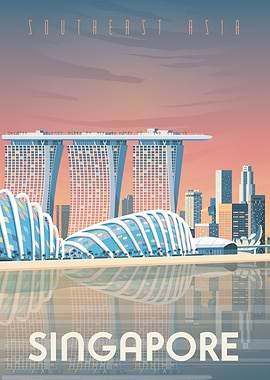 Singapore Travel Poster