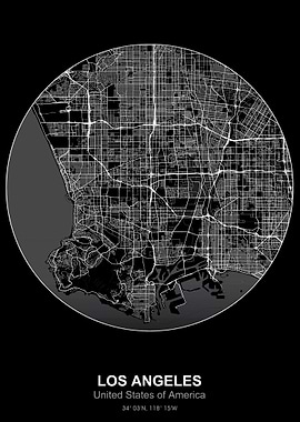 los angeles city map