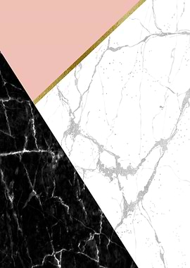 Marble black and white