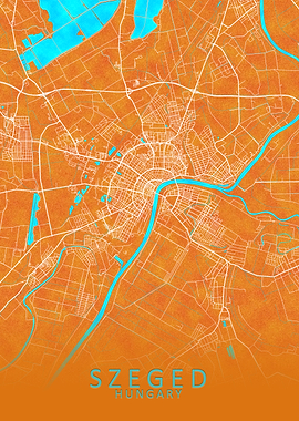 Szeged Hungary City Map