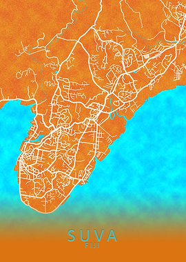 Suva Fiji City Map