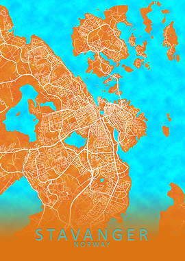 Stavanger Norway City Map