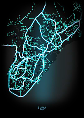 Suva Fiji City Map