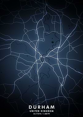 Durham Map Posters