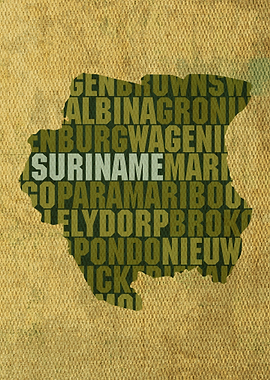 Suriname Country Word Map