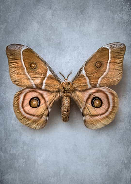 Exotic brown butterfly