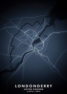 Londonderry Map Posters