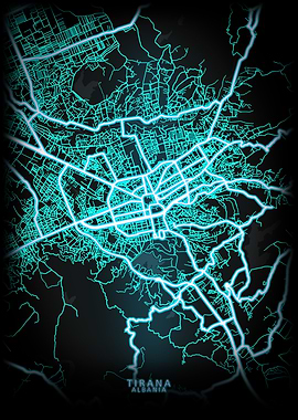 Tirana Albania City Map