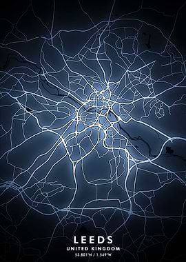 Leeds Map Posters