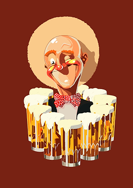 Vintage poster bartender