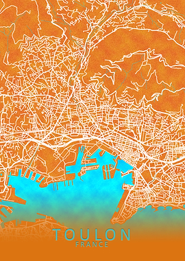 Toulon France City Map