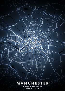 Manchester Map Posters