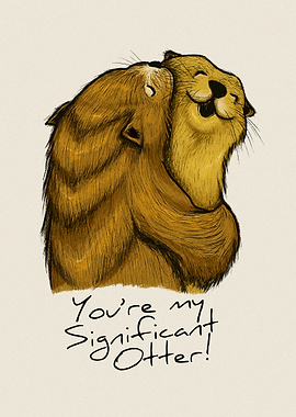 Funny Sweet Pun Otter