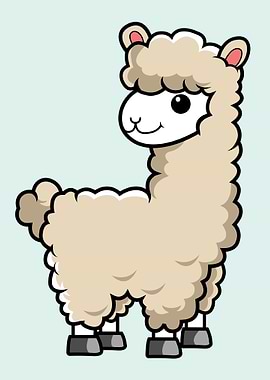 Cartoon Llama