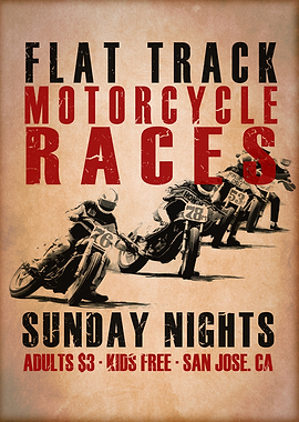 Flat Track Motorcycle Race