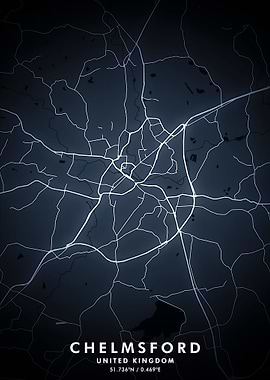 Chelmsford Map Posters