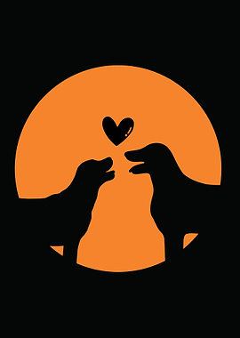 couple of dogs in love