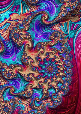Vibrant Spiral Fractal