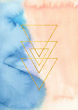 watercolor and triangles