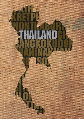 Thailand Country Word Map